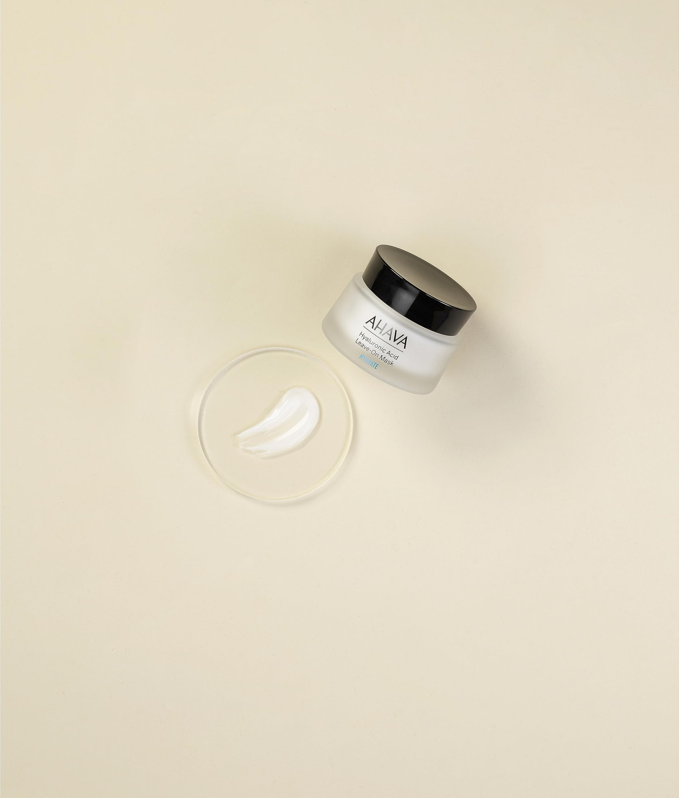 AHAVA. Hyaluronic Acid Leave-On Mask - Rich hydrating mask to replenish hydration, softens, smoothness & prevents moisture loss, with Osmoter, Hyaluronic Acid & ATPeptides, 1.7 Fl.Oz